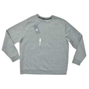 VRST Men's Mid Gray Heather Crewneck Pullover Fleece Performance Size XL NEW